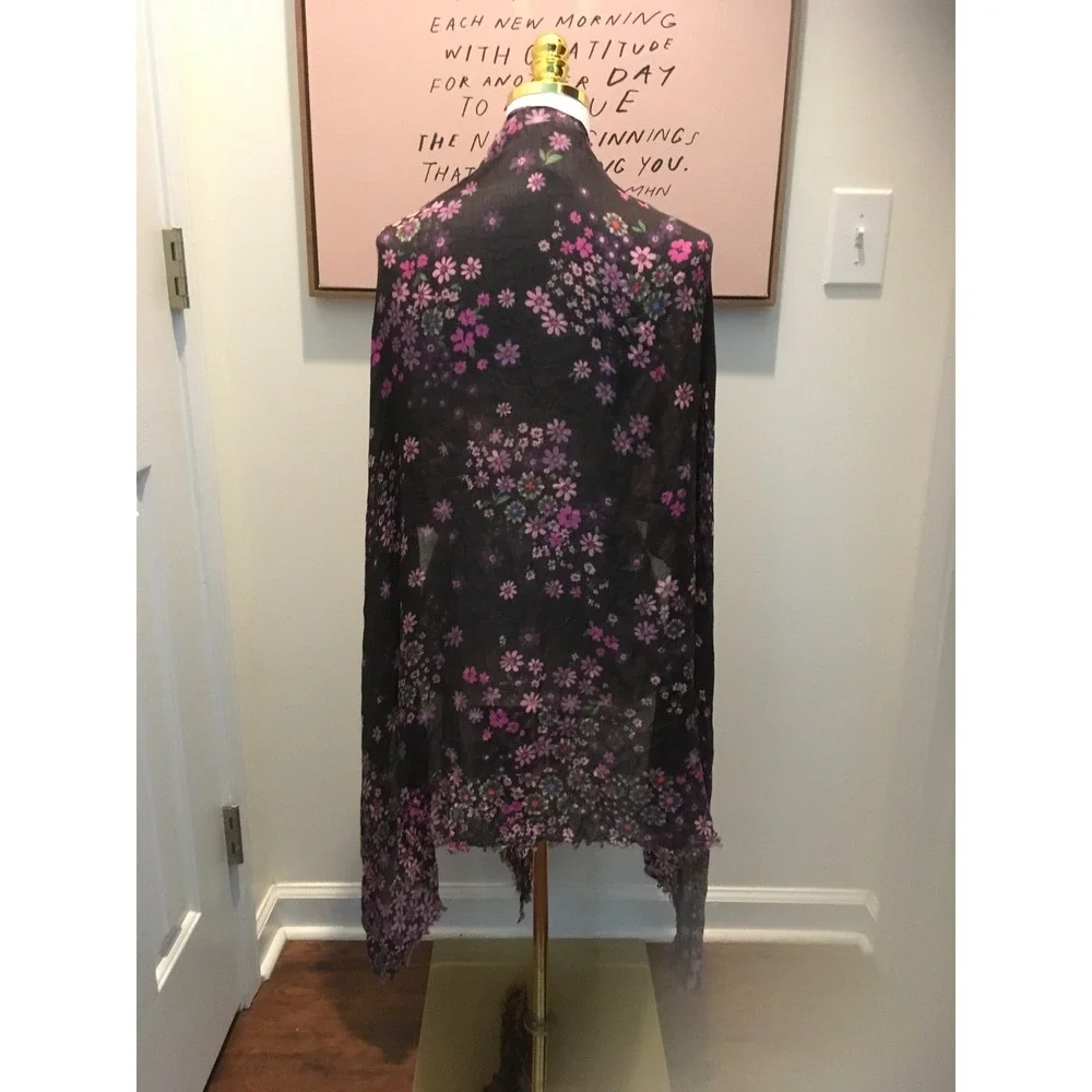 Kate Spade Womens Floral Wrap‎ Lightweight Oversized Shawl